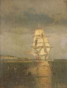 Carl Wilhelm Barth For regnbygen oil painting artist